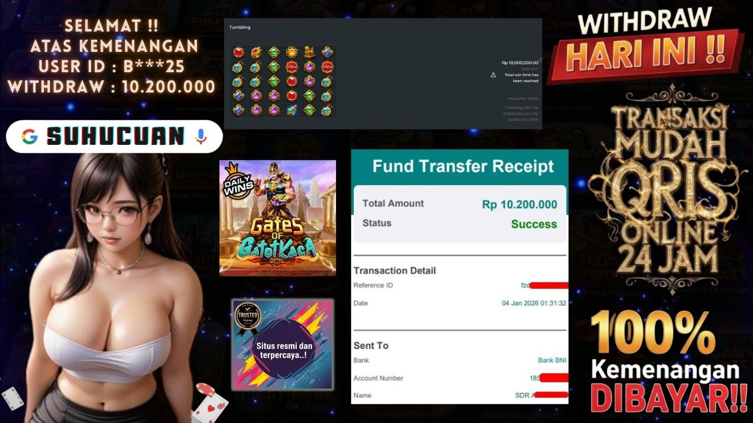 SUHUCUAN JACKPOT SLOT GATES OF GATOTKACA